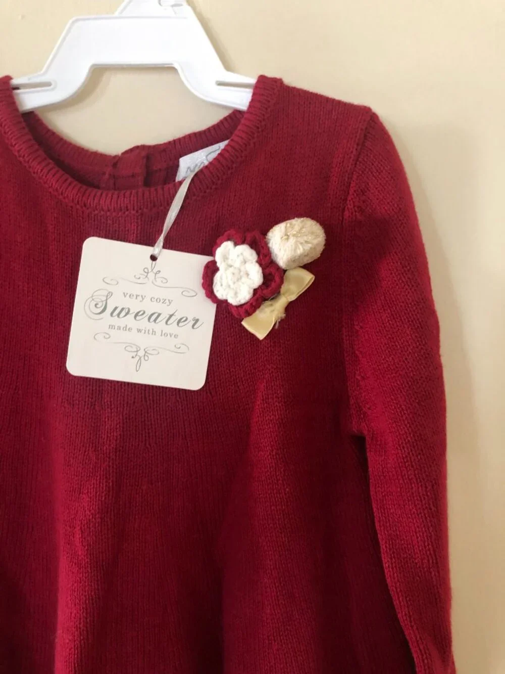 Hairlooms Long Sleeve Christmas Dress, Holiday Season knit Dress